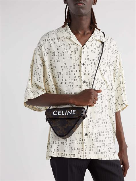 triangle bag in triomphe canvas with celine print|celine triomphe bag price.